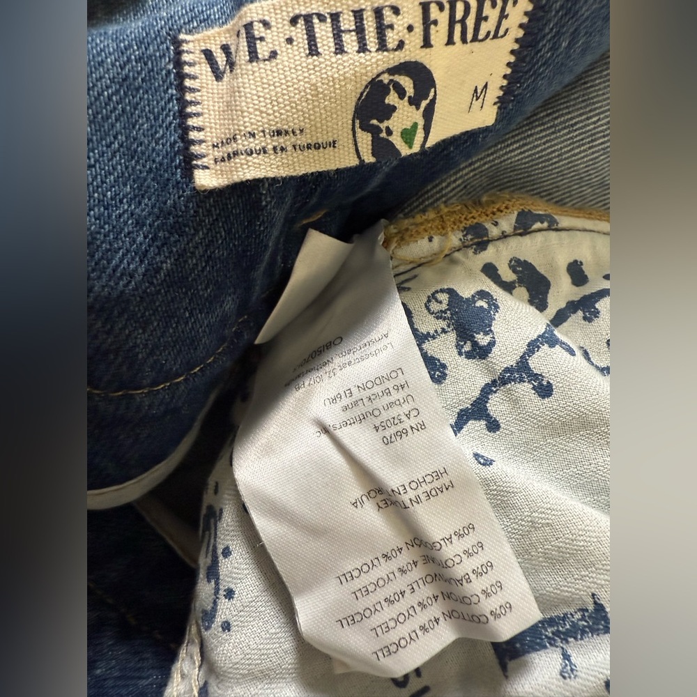 Free People We The Free Super Sweeper Wide Leg Jeans In The West Wash Size Med - Picture 14 of 14